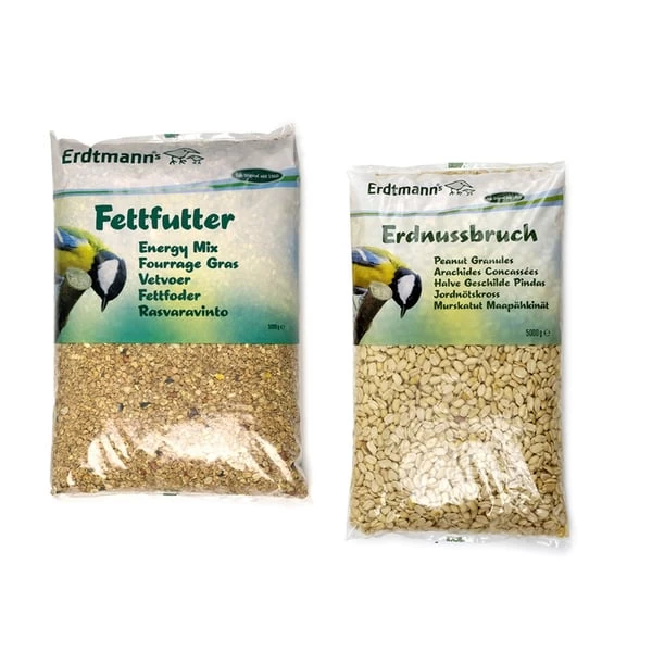 Erdtmann´s Fettfutter 5kg + Energiereicher Erdnussbruch 5kg 1 Erdtmann´s Fettfutter 5kg + Energiereicher Erdnussbruch 5kg