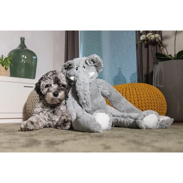 Beeztees XL Hundespielzeug Plüsch Elefant James Grau 2 Beeztees XL Hundespielzeug Plüsch Elefant James Grau – Bild 2