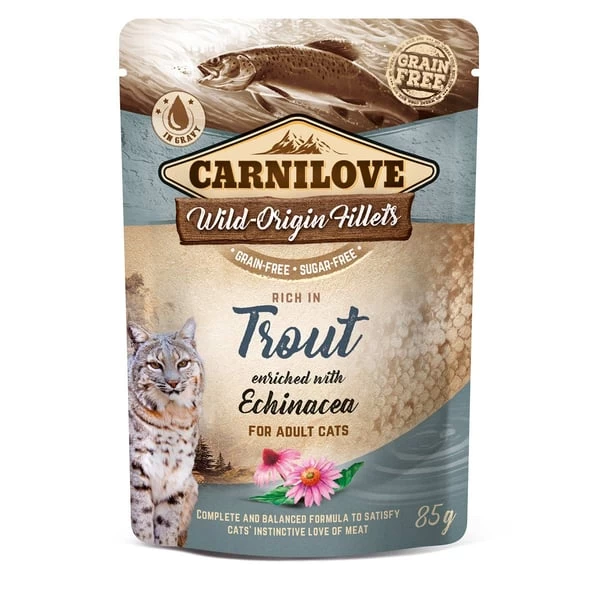 Carnilove Cat Pouch Ragout - Trout Enriched With Echinacea 1 Carnilove Cat Pouch Ragout - Trout Enriched With Echinacea