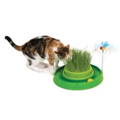 Catit Play 3in1 Circuit Ball Spielzeug Mit Katzengras -Haustierzubehör catit play 3in1 circuit ball spielzeug mit katzengras 2