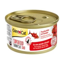 GimCat Superfood ShinyCat Duo Thunfischfilet Mit Tomaten