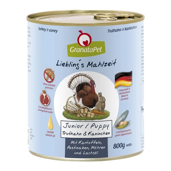 GranataPet Liebling's Mahlzeit Junior Truthahn Und Kaninchen 1 GranataPet Liebling's Mahlzeit Junior Truthahn Und Kaninchen