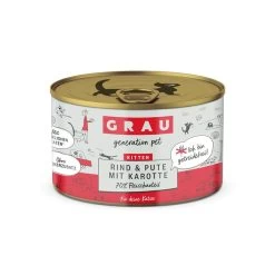 Mischtray Kitten Grau Generation Pet -Haustierzubehör grau kitten trockenfutter rind pute karotte 200g web
