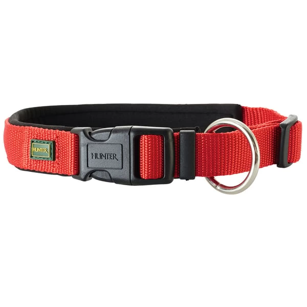 Hunter Neopren Vario Plus Halsung Rot/schwarz 1 Hunter Neopren Vario Plus Halsung Rot/schwarz