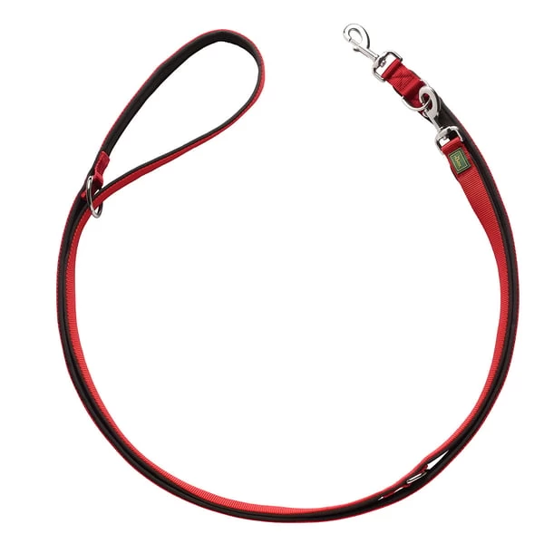 Hunter Verstellbare Führleine Neopren Rot/Schwarz 2 Hunter Verstellbare Führleine Neopren Rot/Schwarz – Bild 2