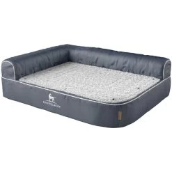 Knuffelwuff Orthopädisches Eck Hundebett Arizona Grau, Lehne Links