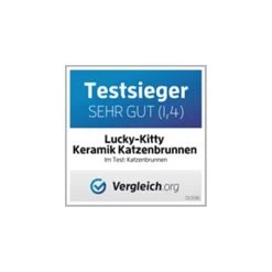 Lucky-Kitty Katzenbrunnen Aus Keramik, Weiß -Haustierzubehör lucky kitty katzenbrunnen aus keramik weiss 11