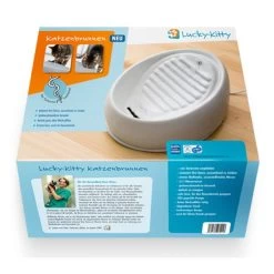 Lucky-Kitty Katzenbrunnen Aus Keramik, Weiß -Haustierzubehör lucky kitty katzenbrunnen aus keramik weiss 5