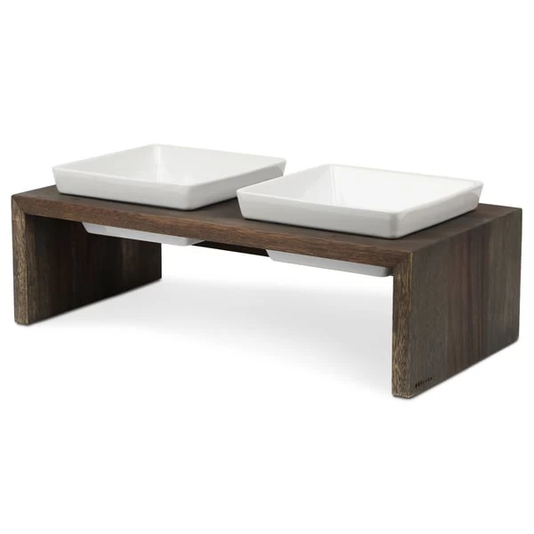 Replus Futterstation Meshidai Doppelnapf Schiefer 1 Replus Futterstation Meshidai Doppelnapf Schiefer