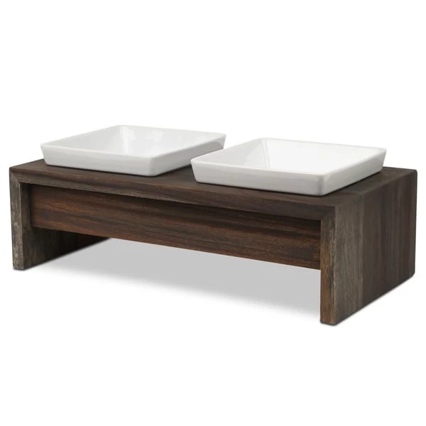 Replus Futterstation Meshidai Doppelnapf Schiefer 2 Replus Futterstation Meshidai Doppelnapf Schiefer – Bild 2