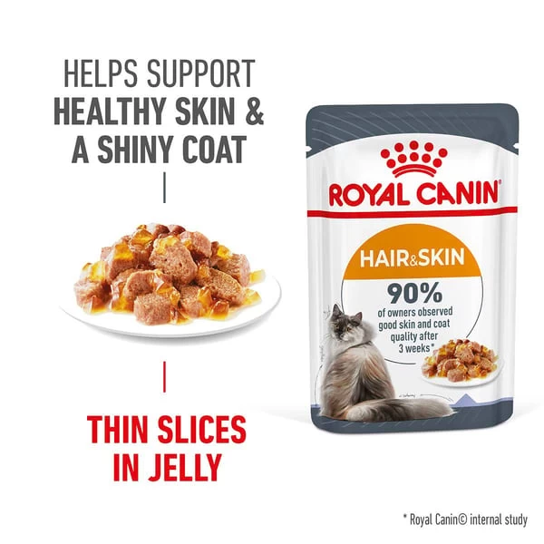 Royal Canin FCN Hair & Skin Jelly 1 Royal Canin FCN Hair & Skin Jelly