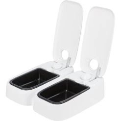 Trixie Futterautomat TX2, 2×300 Ml/ 27×7×24cm Weiß -Haustierzubehör trixie futterautomat tx2 2x300ml 3