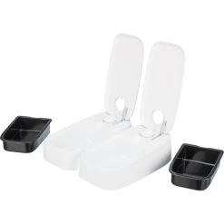 Trixie Futterautomat TX2, 2×300 Ml/ 27×7×24cm Weiß -Haustierzubehör trixie futterautomat tx2 2x300ml 5