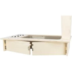 Trixie Futterstation Mit Näpfen Und Heuraufe Holz 8 Trixie Futterstation Mit Näpfen Und Heuraufe Holz -Haustierzubehör trixie futterstation holz 4