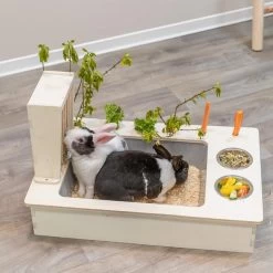 Trixie Futterstation Mit Näpfen Und Heuraufe Holz 9 Trixie Futterstation Mit Näpfen Und Heuraufe Holz -Haustierzubehör trixie futterstation holz 5