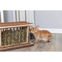 Trixie Heuraufe Mit Dach Aus Rindenholz XL -Haustierzubehör trixie heuraufe 5