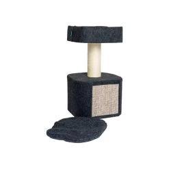 ZooRoyal Kratzbaum Alva 75cm Filz Anthrazit -Haustierzubehör zooroyal kratzbaum alva 4605b40ca052fa