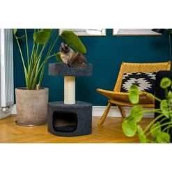 ZooRoyal Kratzbaum Alva 75cm Filz Anthrazit -Haustierzubehör zooroyal kratzbaum alva 6