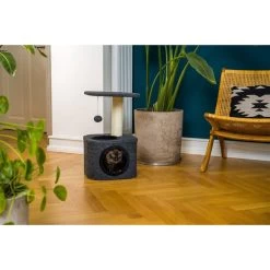 ZooRoyal Kratzbaum Lisa 58cm Filz Anthrazit -Haustierzubehör zooroyal kratzbaum lisa 8