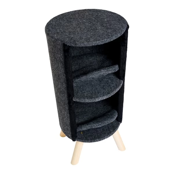 ZooRoyal Kratztonne Ava 85cm Filz Anthrazit 2 ZooRoyal Kratztonne Ava 85cm Filz Anthrazit – Bild 2