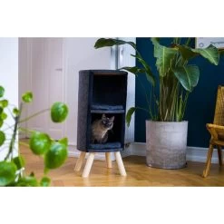 ZooRoyal Kratztonne Ava 85cm Filz Anthrazit 16 ZooRoyal Kratztonne Ava 85cm Filz Anthrazit -Haustierzubehör zooroyal kratztonne ava 6