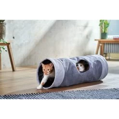 ZooRoyal Rascheltunnel Maja Grau Ø 30 X 90 Cm -Haustierzubehör zooroyal rascheltunnel maja 5