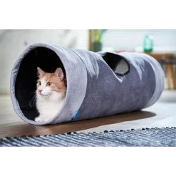 ZooRoyal Rascheltunnel Maja Grau Ø 30 X 90 Cm -Haustierzubehör zooroyal rascheltunnel maja 7