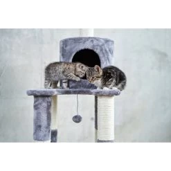 ZooRoyal Kratzbaum Mia 146cm Grau -Haustierzubehör zooroyal kratzbaum mia 146cm grau 2