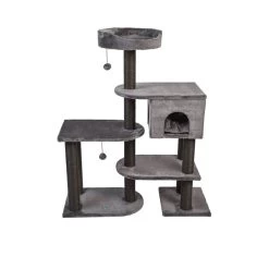 ZooRoyal Kratzbaum Mila 128 Cm Anthrazit -Haustierzubehör zooroyal kratzbaum mila 128 cm anthrazit 8