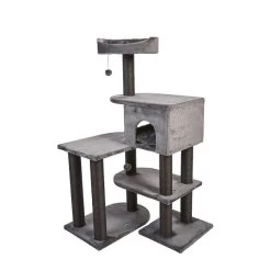 ZooRoyal Kratzbaum Mila 128 Cm Anthrazit -Haustierzubehör zooroyal kratzbaum mila 128 cm anthrazit 9