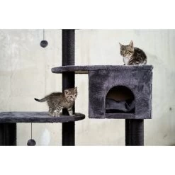 ZooRoyal Kratzbaum Mila 128 Cm Anthrazit -Haustierzubehör zooroyal kratzbaum mila 128cm anthrazit 3